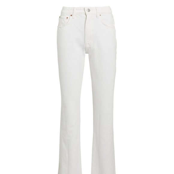 GRLFRND Harlow High-Rise Bootcut Slit Jeans Ivory Silver Strand 26 - Picture 6 of 16